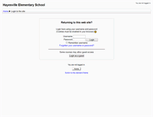 Tablet Screenshot of moodle.hayesvillees.org